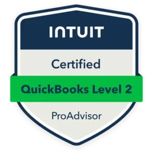 Intuit Certified QuickBooks Level 2 ProAdvisor badge